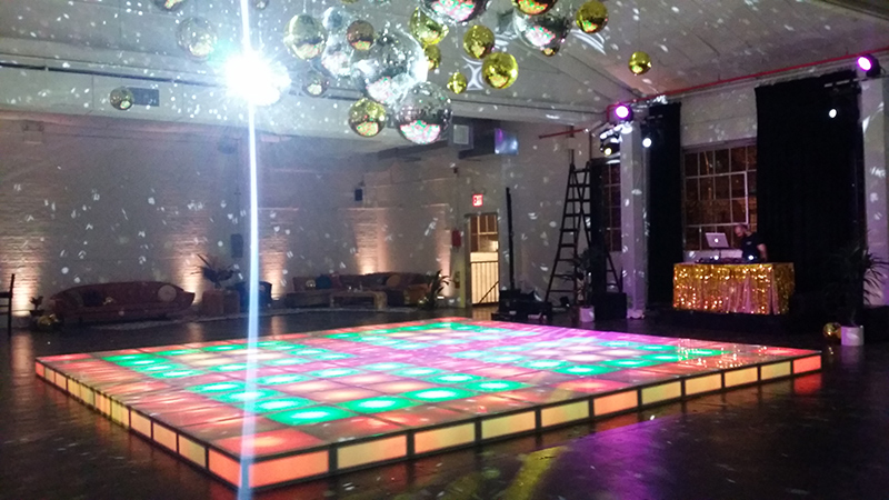 Disco Multi-color flashing lights LED Dance Floor.