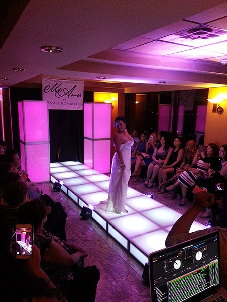 Pink and White Theme Lit LED Runway.