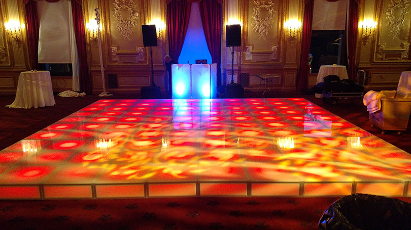LED Dance Floor on Fire.